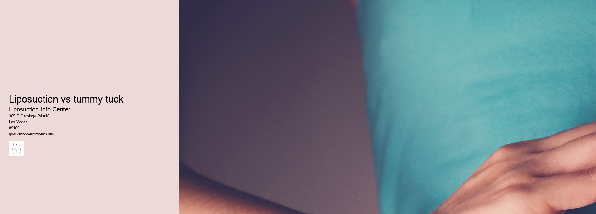 liposuction vs tummy tuck